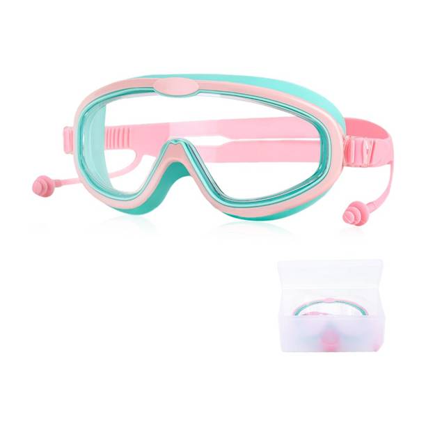 Qpets Kids Swimming Goggles Leakproof Anti Fog with Ear Plugs Adjustable for Ages 4-16 Swimming Goggles