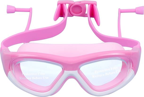 Strauss Kids Adjustable Anti-Fog Swimming Goggles (Attached Earplug)|Waterproof Silicon Swimming Goggles