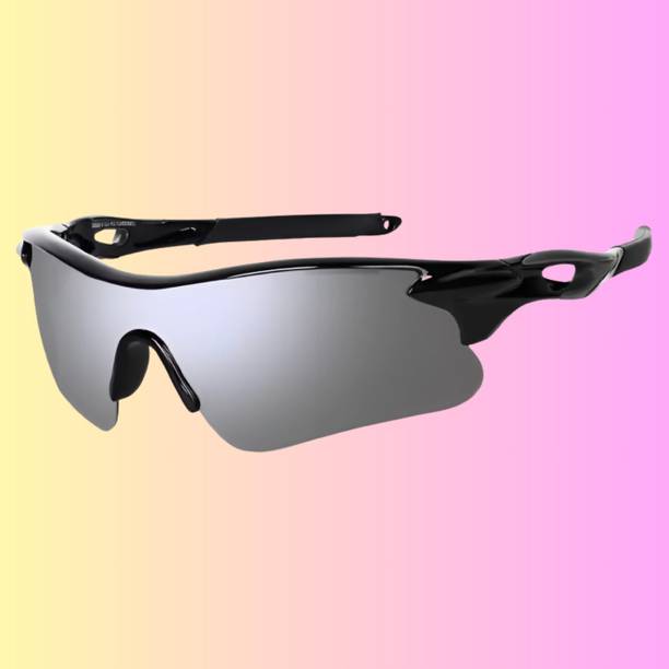ALDOS UV Protection, Mirrored, Riding, Running, Cycling Glasses Sports (Free Size) Cricket Goggles