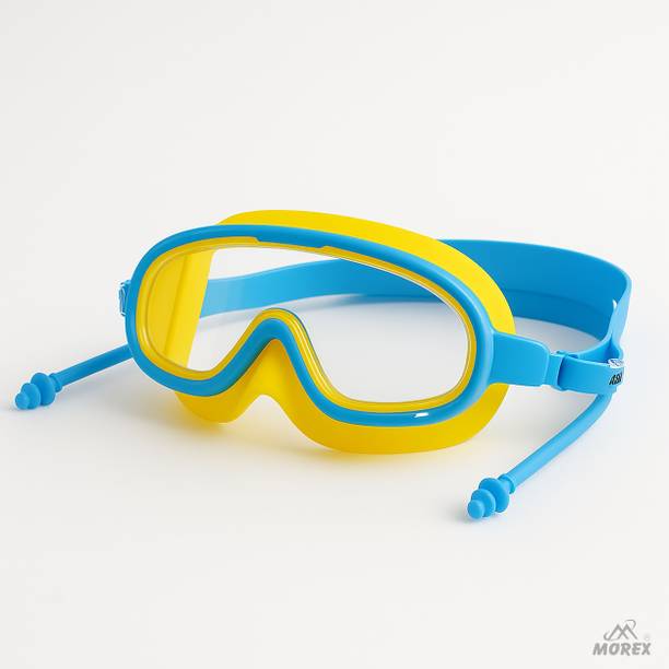 MOVEX Morex Wide-Vision Anti-Fog Swimming Goggles with Ear Plugs For Boys & Girls Swimming Goggles