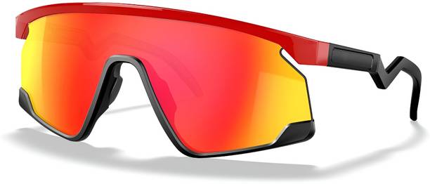 Swagify UV Protection Mirrored Riding Glasses Cycling Golf Sports Sunglasses (Free Size) Cricket Goggles