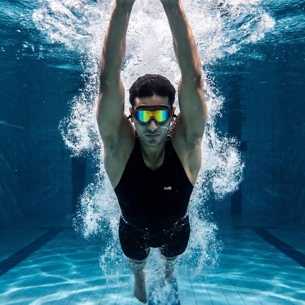 playR Adult Performance REVO Electroplated Mask Swimming Goggles