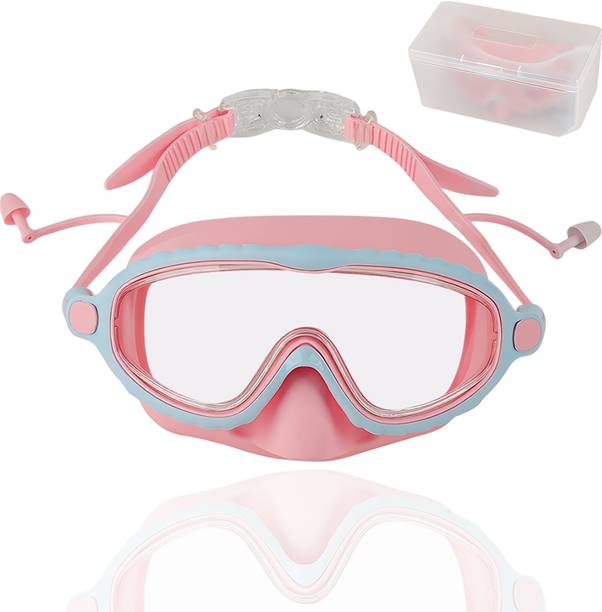 gustave Kids Swimming Goggles with Nose Cover and Earplugs for Ages 4 to 12 Swimming Goggles