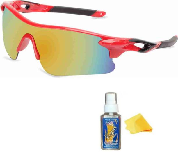 JEERATI UV Protected Mirrored Sports Sunglasses Cricket Goggles