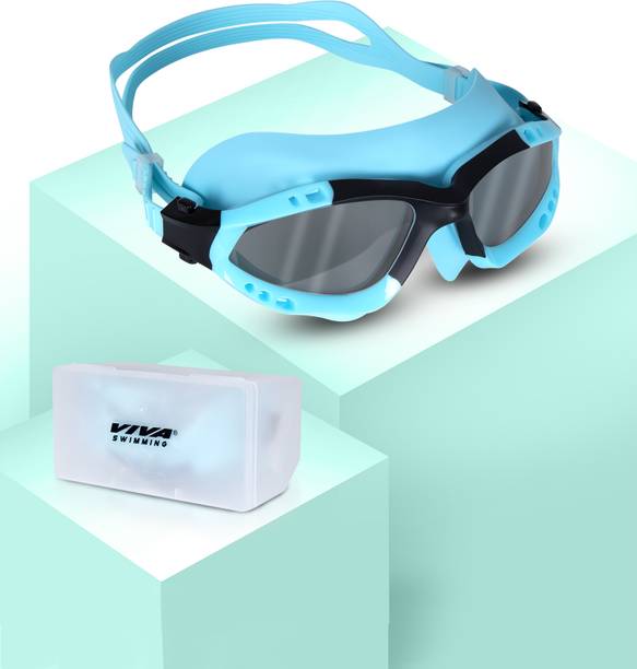 विवा स्विमिंग DISCOVERY Wide View No Leak Anti-Fog Goggles UV Protection 180° Clear Vision स्विमिंग के चश्मे