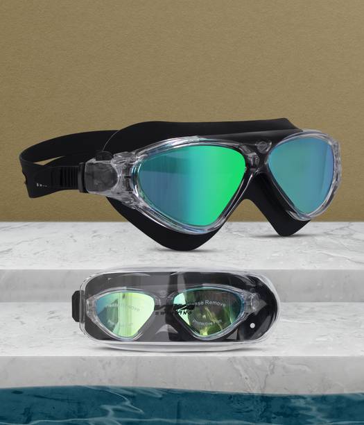 विवा स्विमिंग RAINBOW Wide View No Leak Anti-Fog Goggles UV Protection 180° Clear Vision स्विमिंग के चश्मे