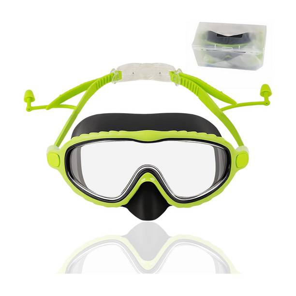 gustave Swimming Goggles for Kids with Nose Cover Earplugs and UV Protection Swimming Goggles