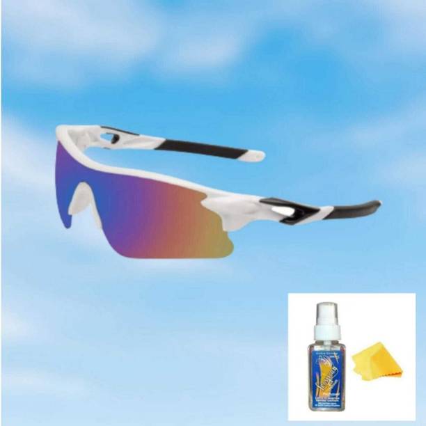 TENFORD Polarized Sports Sunglasses (White - Black) TR9...