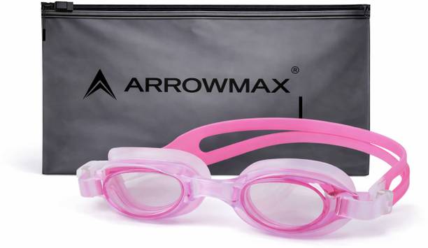 ArrowMax Swimming Goggles For Men Women Boys Girls Anti Fog Silicone Adjustable Strap Swimming Goggles