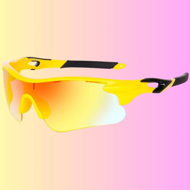 ALDOS UV Protection, Mirrored, Riding, Running, Cycling Glasses Sports (Free Size) Cricket Goggles