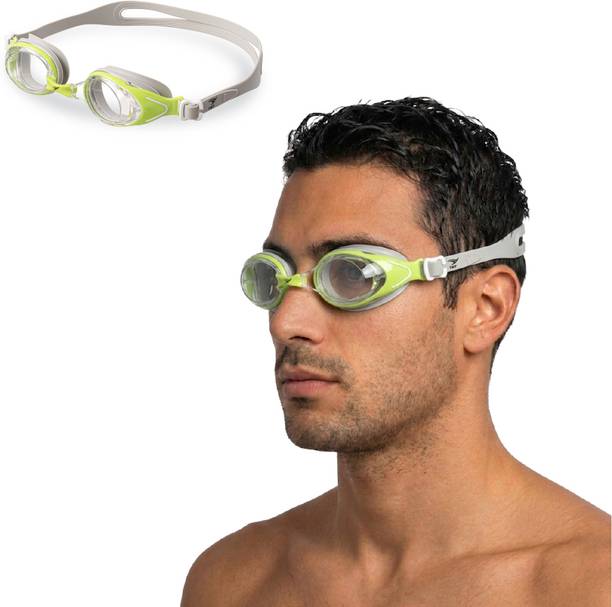 Yait Sports AquaElite High Clarity Swimming Goggles for Men & Women - Grey Green Swimming Goggles