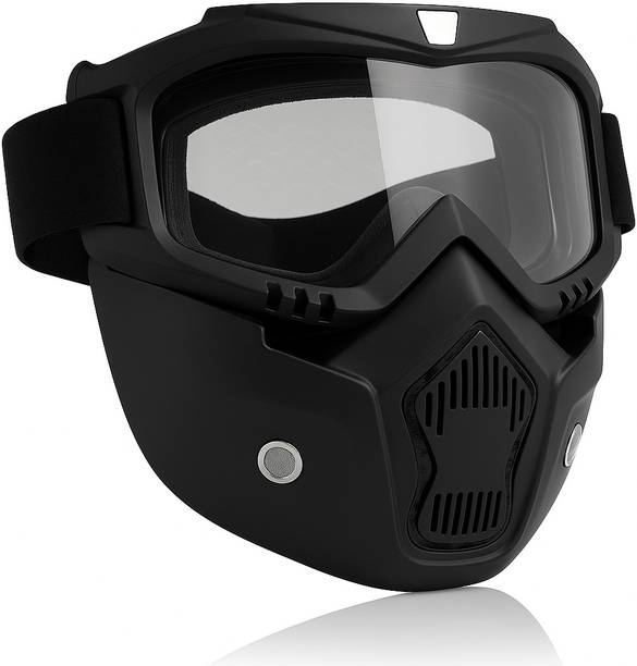 AutoPowerz Riding Goggles with Face Mask – Anti-Slip, HD Clear Lens Safety Goggles