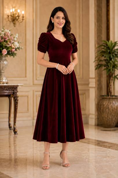 TECHTWINS Flared/A-line Gown