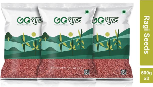Goshudh Premium Quality Ragi Sabut (Finger Millet Whole Grain)-500gm (Pack Of 3) Finger Millet