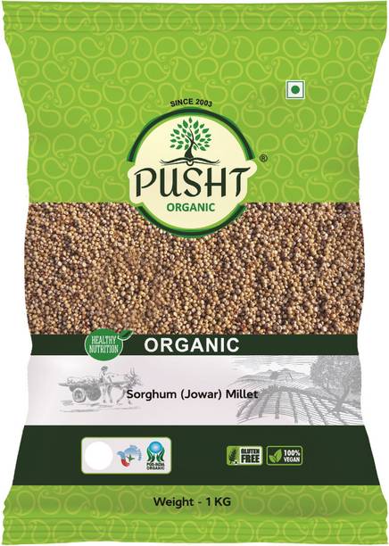 Pusht Organic Sorghum (Jowar) Millet 1 Kg Sorghum