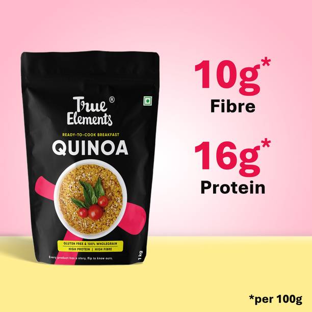 ट्रू एलीमेंट Quinoa Naturally Gluten Free, Ready to Cook Breakfast, Diet Food for Weight Loss क्विनोआ