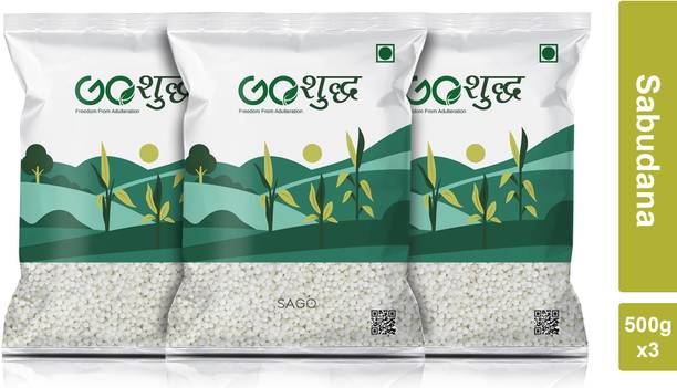 Goshudh Premium Quality Sabudana (Sago)-500gm (Pack Of 3) Sago
