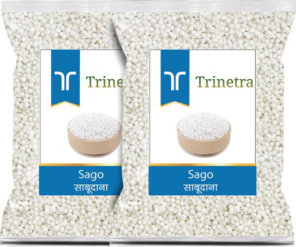 Trinetra Best Quality Sabudana 400Gm Each (Pack Of 2) Sago (800 g) Sago