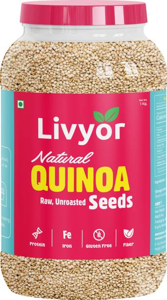 LIVYOR Quinoa Seeds - Raw,Unroasted for Weight loss Management,Rich in Omega-3 and Iron Quinoa Seeds