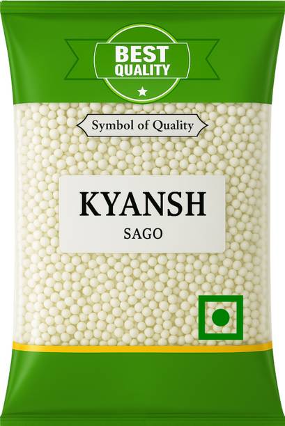 Kyansh Whole Sabudana (Sago) - [Ideal for Upvas Dishes] - 100% Fresh & natural, 1kg Sago