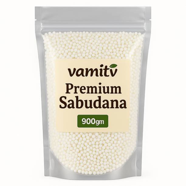 vamitv Sabudana 900gm | Premium Sago Pearls for Fasting & Cooking | 100% Natural & Pure Sago