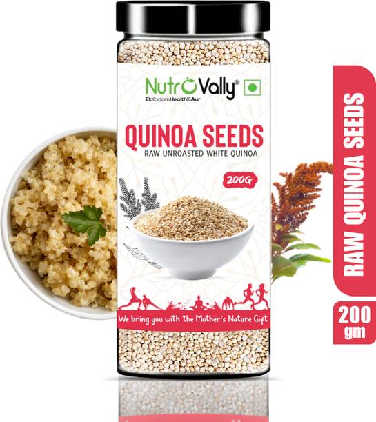 NutroVally White Quinoa Seeds for Weight Loss | Rich in Protein, Iron & Fiber | Gluten Free Quinoa