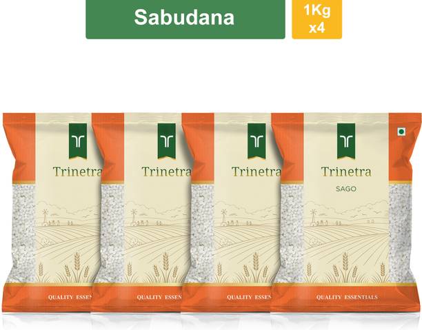 Trinetra Best Quality Sabudana (Sago)-1Kg (Pack Of 4) Sago