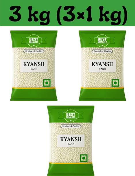 Kyansh 3kg Premium Quality Sabudana Sago (1×3kg) Sago