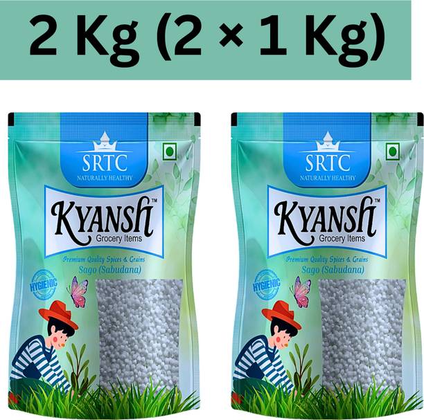 Kyansh 2kg (1kg+1kg) Premium quality Sago(Sabudan) Sago