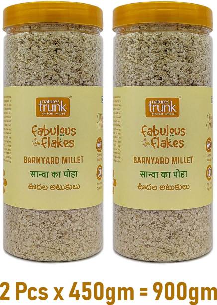 Nature's Trunk Barnyard Millet Flakes | Saava / Udalu | Millet Flakes | Breakfast Flakes Barnyard Millet