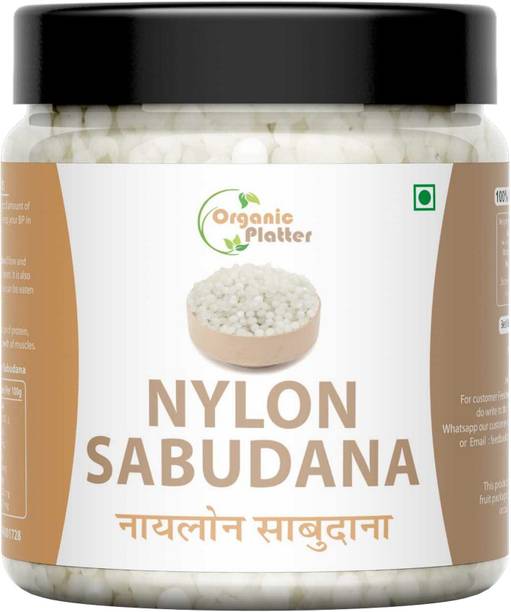 Organic Platter Nylon Sabudana Big,Nylon Sago,Nylon Crystal (Sago),Javvarisi/Tapioca pearls(Jar) Sago