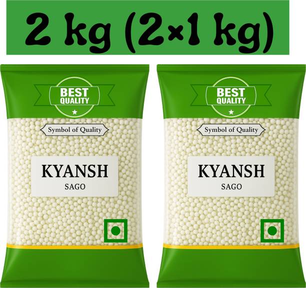 Kyansh 2kg (1kg+1kg) Premium quality Sago(Sabudan) Sago