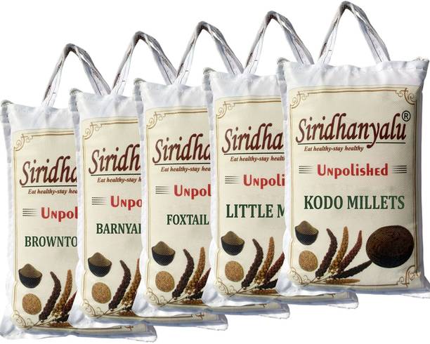 siridhanyalu Millets on Flipkart, Kodo, Little, Foxtail, Barnyard, Browntop Millet Mixed Millet