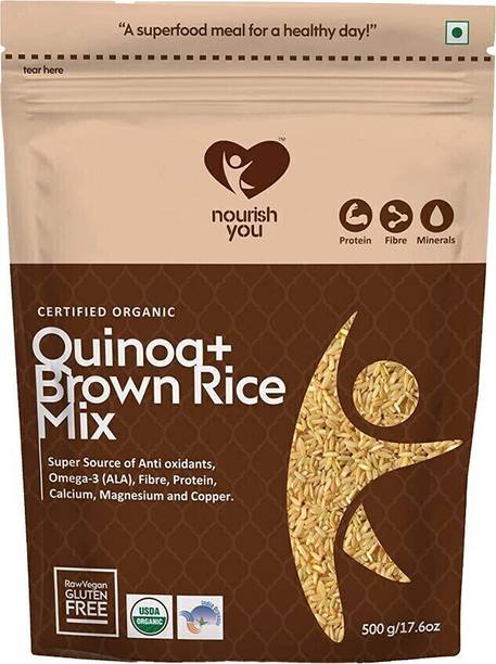 Nourish You Quinoa with Brown Rice Mix | Gluten Free | Source of Calcium, Protein and Fibre Quinoa