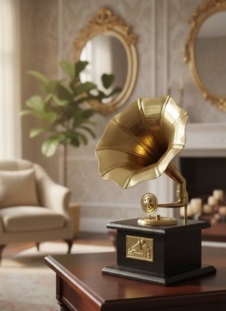 VODDA Wooden, Steel Gramophone