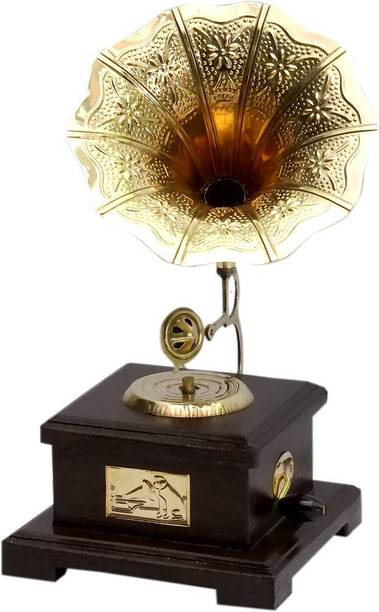 SBBCO Wooden, Brass Gramophone