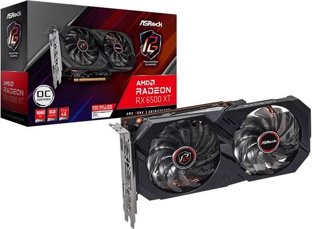 ASRock RX 6500 XT GDDR6 8 GB AMD Radeon Chipset 64 bit 2852 MHz Graphics Card