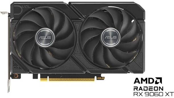 ASUS DUAL-RX9060XT-8G GDDR7 8 GB AMD Radeon Chipset 128 bit 3130 MHz Graphics Card
