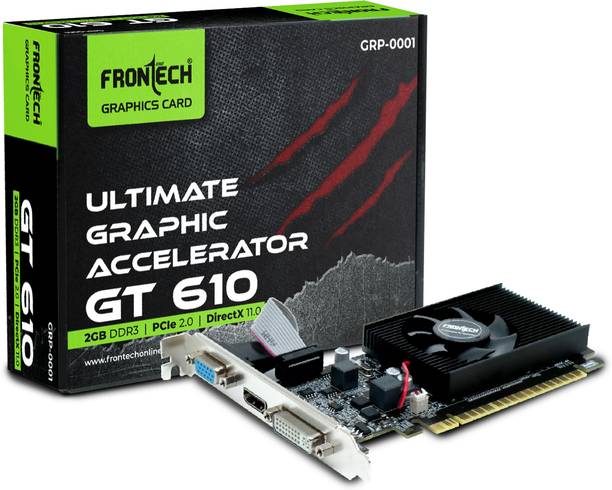 Frontech GT 610 | 64 Bits PCIe 2.0 | High Efficiency-Gaming Card DDR3 2 GB NVIDIA Chipset 64 bit 533 MHz Graphics Card