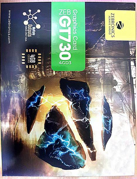ZEBRONICS GT730 DDR3 4 GB NVIDIA Chipset 64 bit 144 MHz Graphics Card