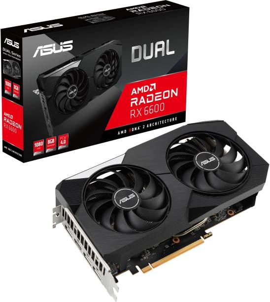 ASUS AMD Radeon DUAL-RX6600-8G-V2 8 GB GDDR6 Graphics Card