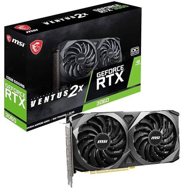 MSI GeForce RTX 3060 VENTUS 2X 12G OC GDDR6 12 GB NVIDIA Chipset 192 bit 1807 MHz Graphics Card