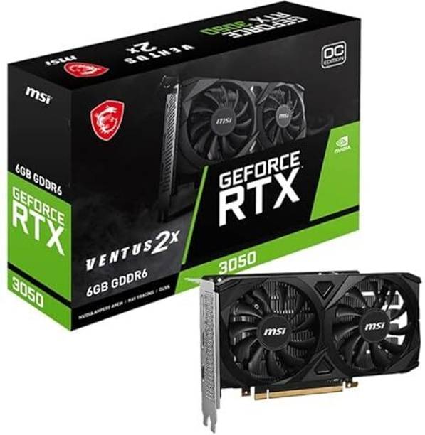 MSI GeForce RTX 3050 VENTUS 2X E 6G OC GDDR6 6 GB NVIDIA Chipset 96 bit 1492 MHz Graphics Card