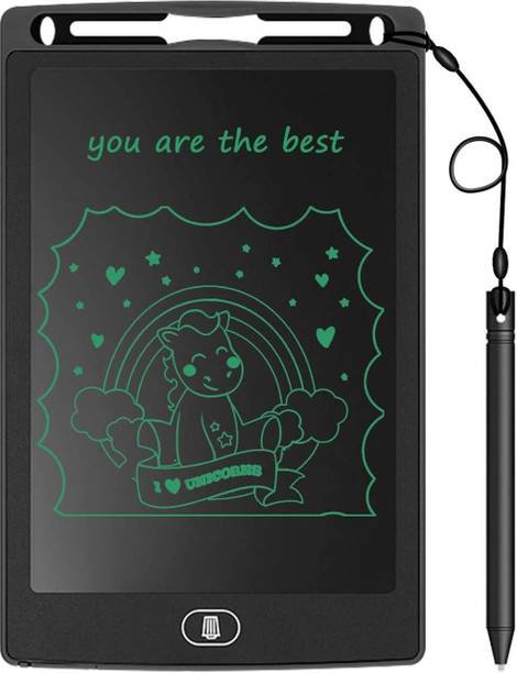 BRIJWASI ONE KEY ERASER WRITTING PAD 8.5 inch LCD Writing Board Tablet of Environmental Protection and Drawing Board, Notepad for Kids, LCD Draft Pad Smart eWriter for Home, School and Office (Black) 7 x 9 inch Graphics Tablet