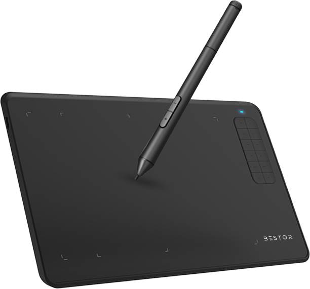 Bestor Professional 13 Inch Large Graphics Drawing Tablet with 12 Hot Keys 8192 Levels Pressure Sensitivity - Sketch Compatible 10 x 7 inch Graphics Tablet