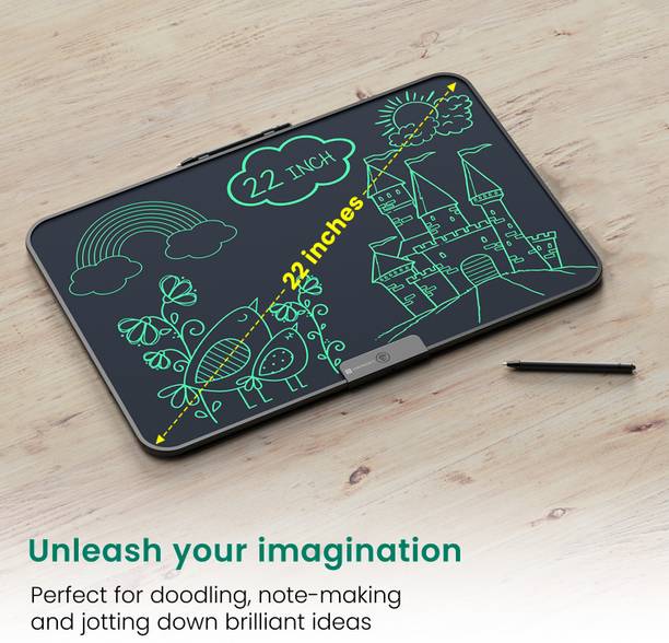 Portronics Ruffpad 22 LCD Writing Pad, 22 Inches Screen, For Drawing & Note-taking POR-2633 11.5 x 18 inch Graphics Tablet