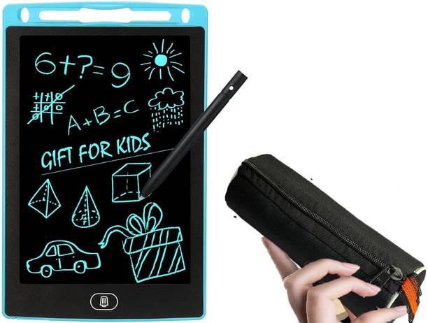POZUB Digital Slate RuffPad Writing Pad/Tablet/Slate LCD Board Notepad+Pencil Pouch 8.5inch LCD Writing Tablet Draw, Sketch, Create, Art, Write, Learning Tablet 8.5 x 7 inch Graphics Tablet