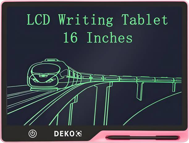 DEKOQ 16 Inch Monochrome Screen Rechargeable Doodle Board Toddler Educational Toys for Boys Girls Reusable Portable Drawing Tablet Toys Gifts for Kids 12 x 8 inch Graphics Tablet