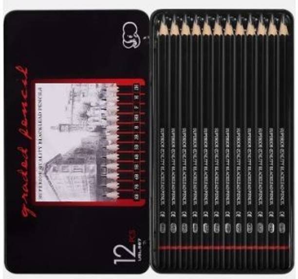 Ortan 12 Pcs Artist Sketch Pencil Set For Artist Drawing Sketching Pencil Set Pencil
