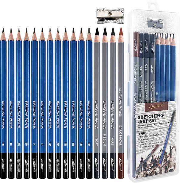 Xin Bowen Professional Sketching Art Set | Graphite & Charcoal Drawing Pencil Kit Pencil